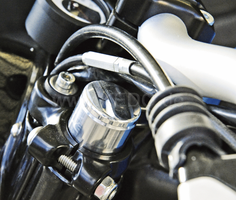 Kedo Fork Top Nut Cover Set, 1 pair, polished aluminum including O-rings | 30351