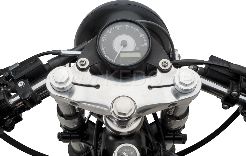 Kedo Speedometer Bracket 'mezzo Mille', aluminum black anodised (suitable for all Velona 80mm instruments, E.G. item 40858 or 40911) | 30538