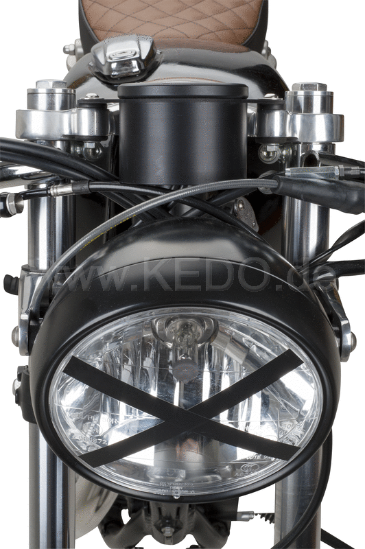 Kedo Speedometer Bracket 'mezzo Mille', aluminum black anodised (suitable for all Velona 80mm instruments, E.G. item 40858 or 40911) | 30538