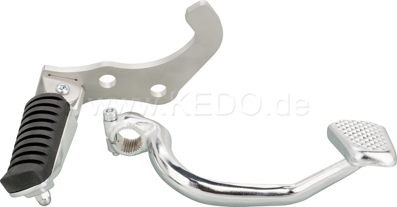 Kedo Rearsets, Complete Kit Incl. And brake-shift pedal, stainless steel baseplate, incl. Brake-and Shift Lever (comes with Certificate of Producer) | 30559A
