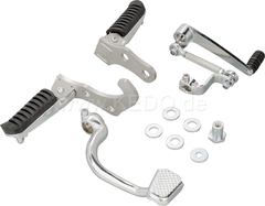 Kedo Rearsets, Complete Kit Incl. And brake-shift pedal, stainless steel baseplate, incl. Brake-and Shift Lever (comes with Certificate of Producer) | 30559A