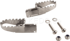Kedo HD Stainless Steel Driver's Footpegs, 1 Pair, Silver (Set comes without Bracket) | 30574