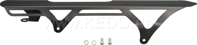 Kedo Competition Chain Guard, black plastic-coated aluminum, including mounting material. | 30727