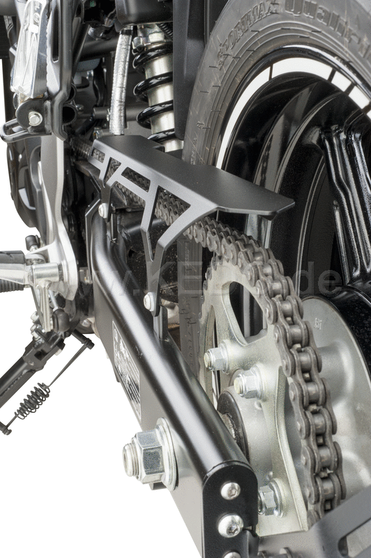 Kedo Competition Chain Guard, black plastic-coated aluminum, including mounting material. | 30727