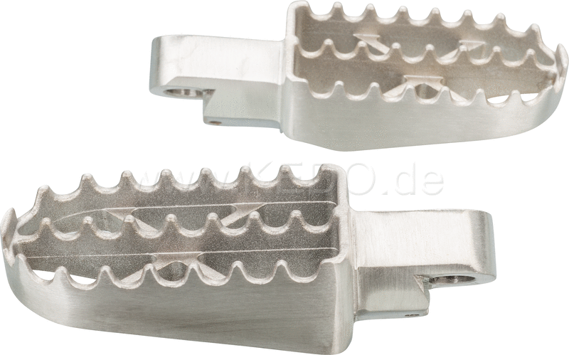 Kedo Toothed and Broadened Footpegs, stainless steel, size approx. 84x45mm, 1 pair | 30900