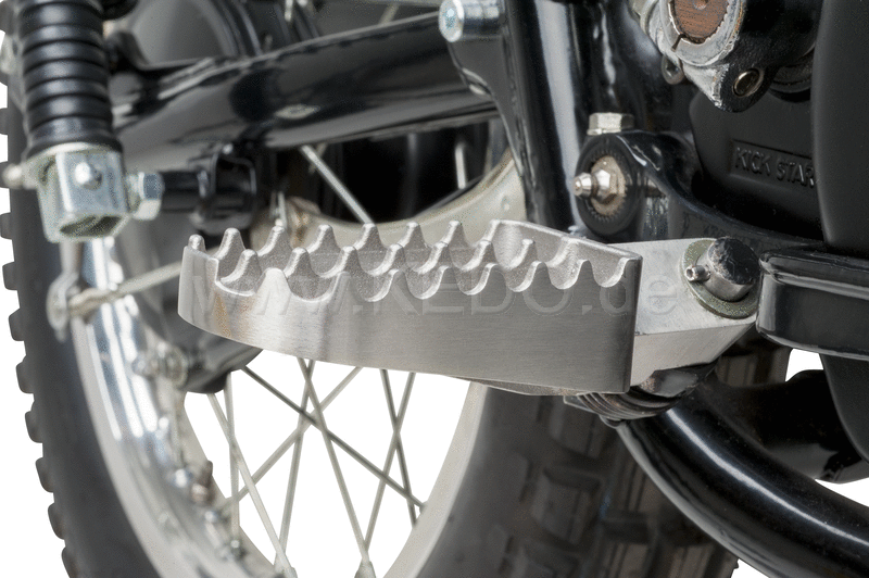 Kedo Toothed and Broadened Footpegs, stainless steel, size approx. 84x45mm, 1 pair | 30900
