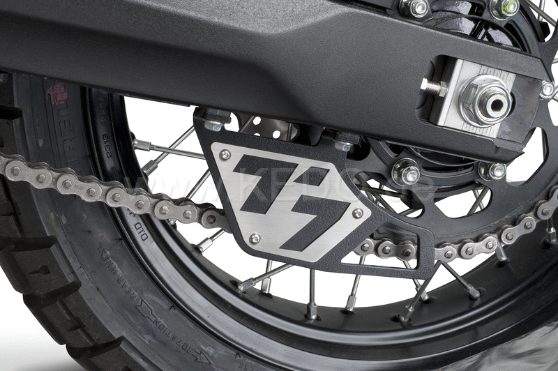 Kedo Mounting T7 Chain Guide "T7", aluminum black plastic coated, with stepped stainless steel cover, incl material | 31048-T7