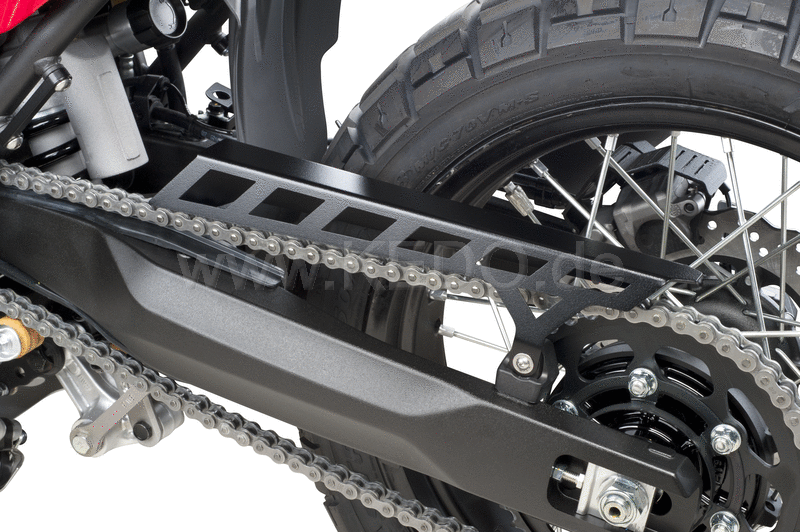 Kedo T7 aluminum Chain Guard, short sporty optic, made of sturdy 2mm aluminum, matt black coated, Including mounting material | 31053