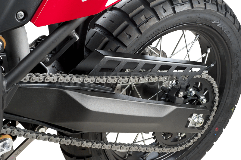 Kedo T7 aluminum Chain Guard, short sporty optic, made of sturdy 2mm aluminum, matt black coated, Including mounting material | 31053