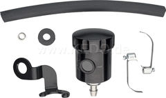 Kedo T7 aluminum Rear Brake fluid reservoir, black anodised, incl specific stainless steel holder (black coated) and mounting material. | 31063