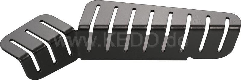 Kedo T7 Brake Line and ABS Sensor Cable Cover on swingarm. 2mm stainless steel, matt powder coated blck | 31069