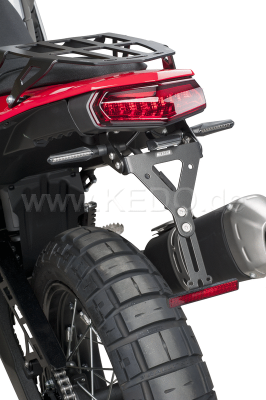 Kedo T7 License Plate Bracket, moves the license plate below the tail light, license plate angle adjustable, short sporty rear end, with loom | 31081