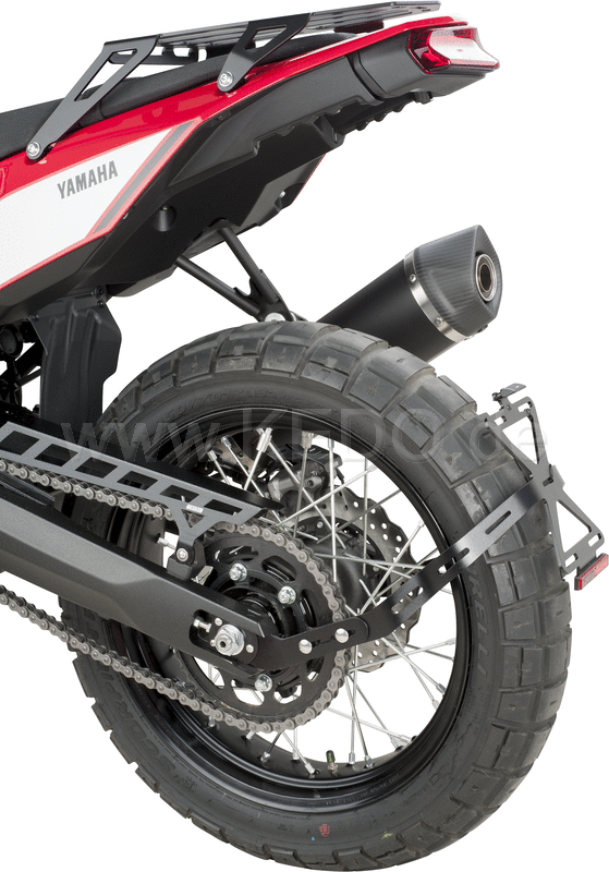 Kedo T7 License Plate Bracket for swingarm mounting, complete with e-approved license plate lighting and reflector | 31084