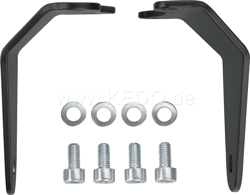Kedo Head Light Bracket 'Slim', Black Powdercoated Aluminum, 1 Pair, Standard baseplate for mounting Required | 33278B