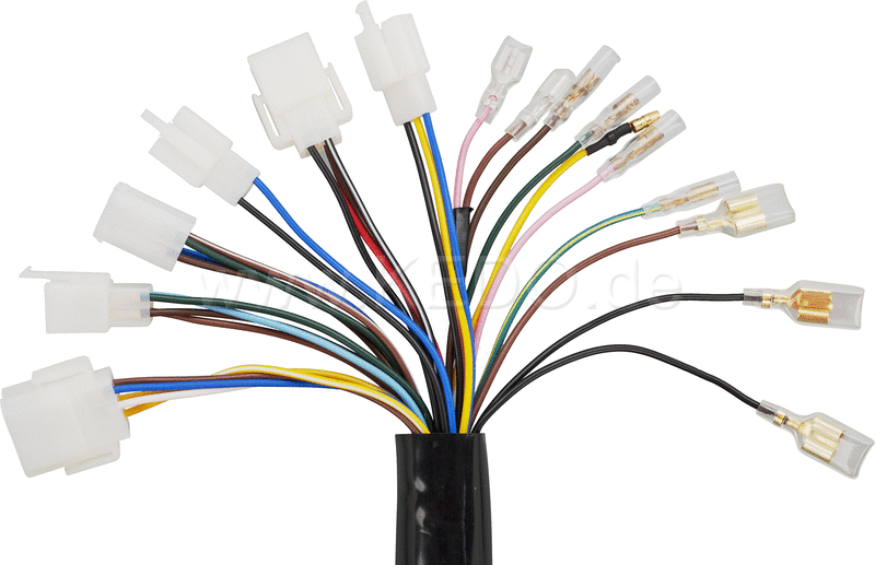 Kedo Replica wiring harness PLUS, crimped internal connections, including mating connectors set (Allows original connection on vehicle side if modified). | 40076-18