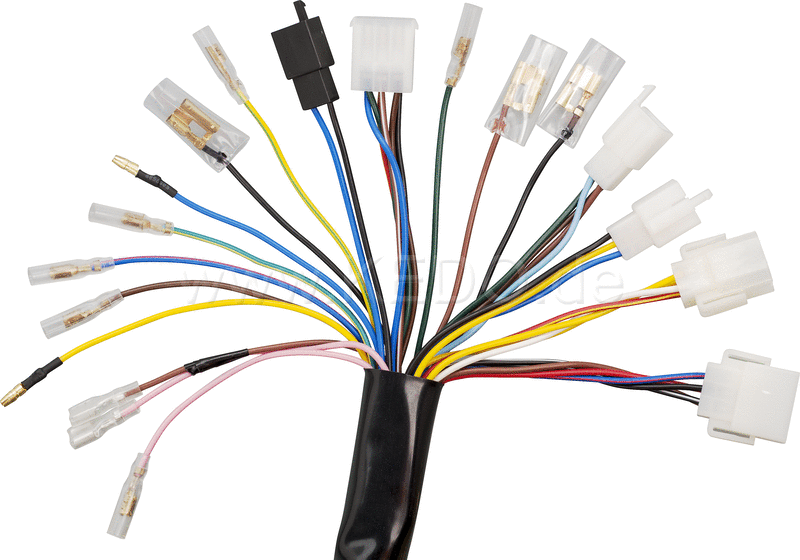 Kedo Replica wiring loom PLUS, crimped internal connections, including matching connectors set (Allows original connection on vehicle side if modified). | 40078-18