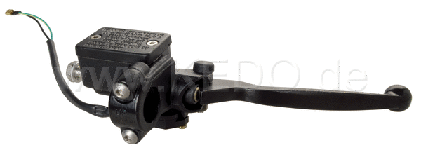 Kedo Front Brake Master Cylinder 1/2 "with Black Aluminum Lever, Brake Light Switch, Stainless Steel Banjo (Supplies : Clamp with Thread for Mirror : 40104) | 40099