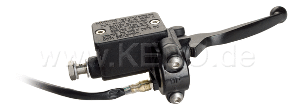 Kedo Front Brake Master Cylinder 1/2 "with Black Aluminum Lever, Brake Light Switch, Stainless Steel Banjo (Supplies : Clamp with Thread for Mirror : 40104) | 40099