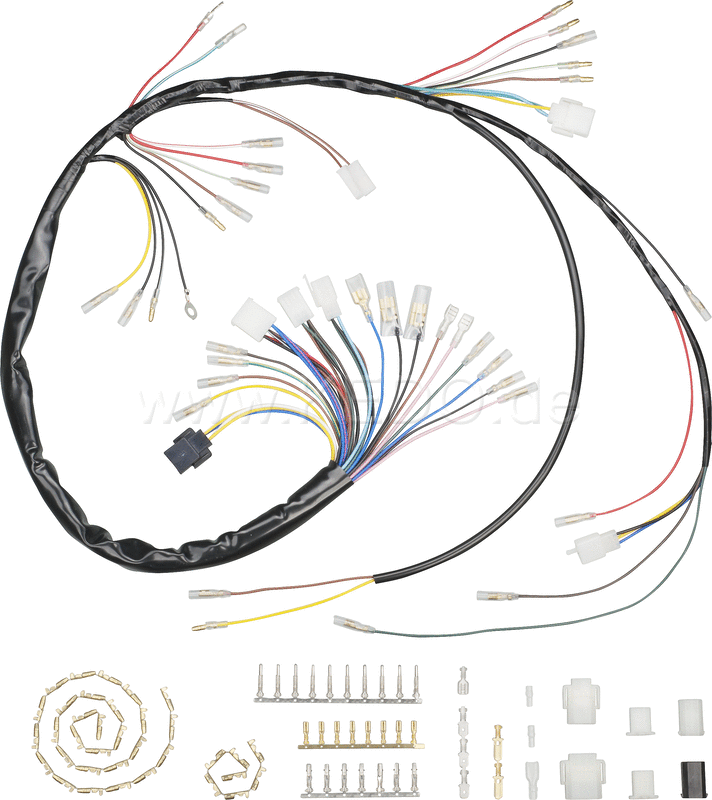 Kedo Replica wiring loom PLUS, crimped internal connections, including matching connectors set (Allows original connection on vehicle side if modified). | 40106-18