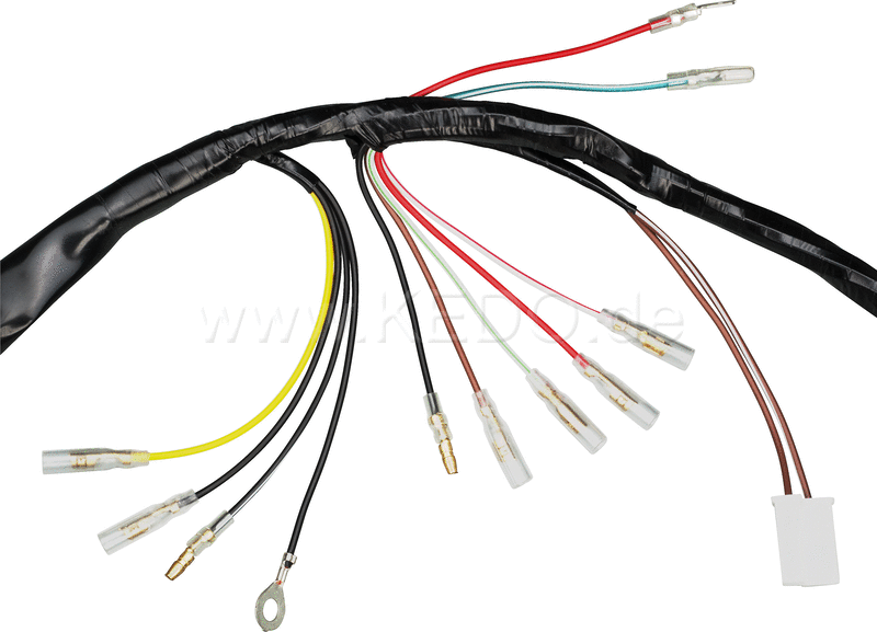 Kedo Replica wiring loom PLUS, crimped internal connections, including matching connectors set (Allows original connection on vehicle side if modified). | 40106-18