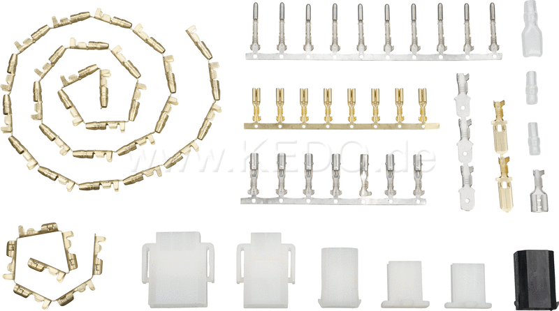 Kedo Replica wiring loom PLUS, crimped internal connections, including matching connectors set (Allows original connection on vehicle side if modified). | 40106-18