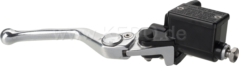 Kedo Replica Master Cylinder incl adjustable aluminum lever (4x), stainless steel banjo bolt and brake switch (mirror clamp see item 40104) | 40128