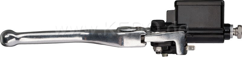 Kedo Replica Master Cylinder incl adjustable aluminum lever (4x), stainless steel banjo bolt and brake switch (mirror clamp see item 40104) | 40128