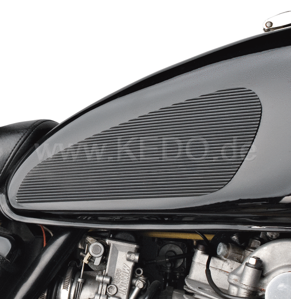 Kedo Classic' tank pad, black, 1 pair (double-sided adhesive tape required), size approx. 25.5 cm x 9,7cm | 40171
