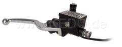 Kedo Front Brake Master Cylinder 1/2 "with aluminum Lever silver, Clamp with Mirror Thread (RH thread) and Brake Light Switch | 40222