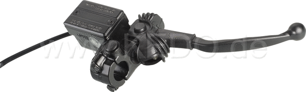 Kedo Replica Master Cylinder '48T' including Black Brake Lever Clamp and Brake Light Switch, Suitable for OEM LH thread Mirror | 40460