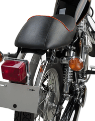 Kedo Seat 'Classic Racer', black with orange piping, including rear brackets. | 40510