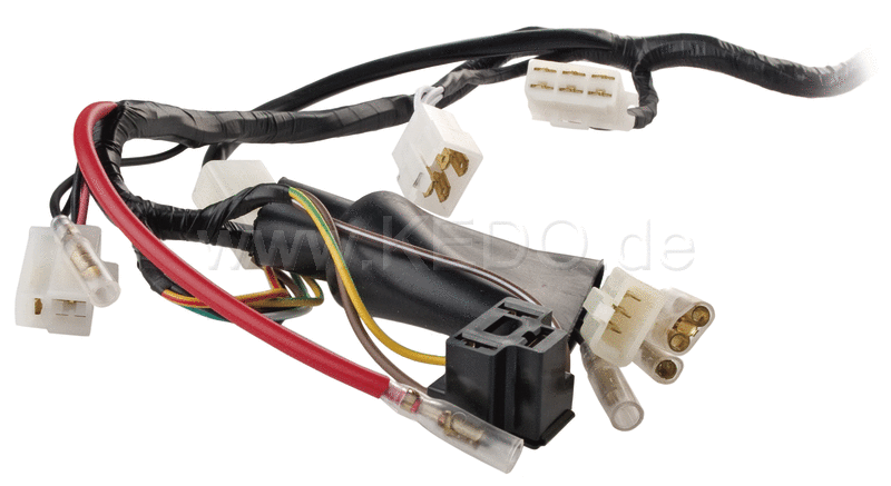 Kedo Replica Wiring Loom, HeavyDuty version, cable branches soldered or crimped, cotton sheathing with age-resistant rubber adhesive | 40541HD