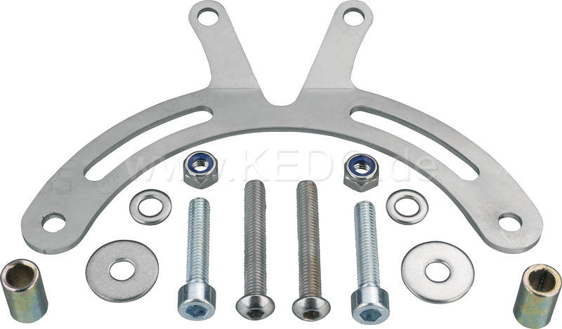 Kedo Bracket 'Single' for Daytona Velona Speedo, or tachometer 60 / 80mm, stainless steel, including mounting material + bushings for lowering the main switch. | 40551R