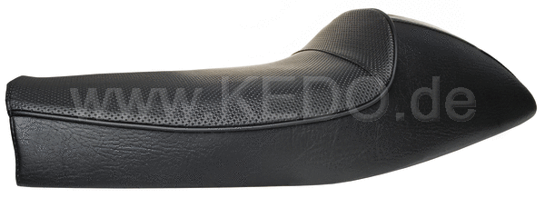 Kedo Seat 'Classic Racer', Black with White Stripes and Black Piping, including rear brackets. | 40562