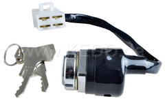 Kedo Café Racer Main switch, small size, diam.38mm / length 50mm, 4-way plug + connectors and layout | 40585