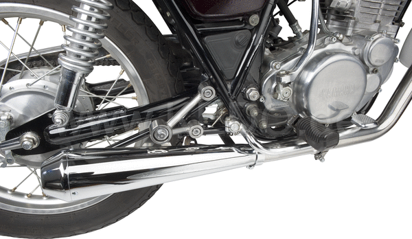 Kedo Stainless Steel Silencer Bracket 'Solo', incl 2 Stainless Steel Bolts (Passenger Foot Rest is Dropped). | 40662