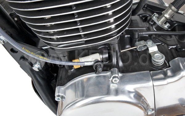 Kedo Hydraulic Clutch Kit (HYMEC) fits genuine assemblies and cables, with mirror thread, equal to 120 cm cable length, lever color : Silver | 40673
