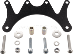 Kedo Gauge Bracket for Daytona 'Velona Tachometer & Speedometer, including material for lowering the main switch.' Duo Plus', black coated stainless steel | 40822S