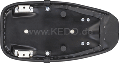 Kedo Seat 'Ultra Classic', ribbed black cover, black piping, ready-to-mount, including rear bracket 27153, length 55cm, incl passenger seat strap. | 40847