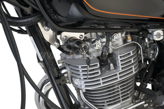 Kedo Main Switch Braket 'Brit Mount', stainless steel, relocfates the main switch LH below the fuel tank, including mounting material. | 41289