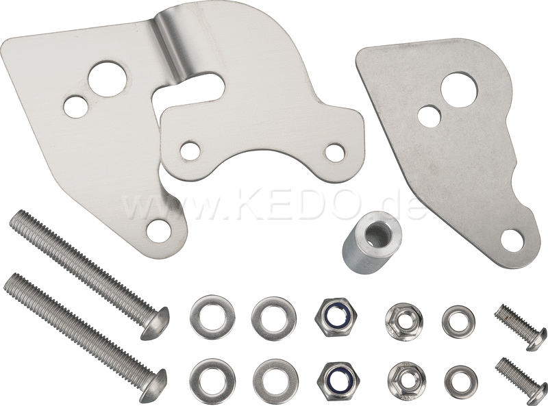 Kedo Main Switch Braket 'Brit Mount', stainless steel, relocfates the main switch LH below the fuel tank, including mounting material. | 41289