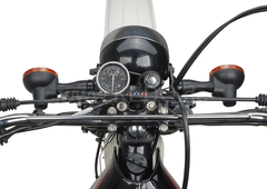 Kedo Speedometer Bracket, stainless steel powder-coated, suitable for misc. 60mm universal and Velona speedos, incl. 4 LED pilot lights, suitable for 6 + 12V | 41311-1
