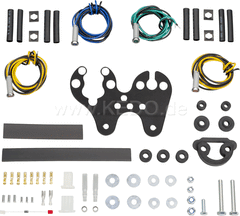 Kedo Speedometer Bracket, stainless steel powder-coated, suitable for misc. 60mm universal and Velona speedos, incl. 4 LED pilot lights, suitable for 6 + 12V | 41311-1