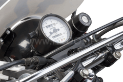 Kedo Speedometer Bracket "Pure", stainless steel, powder-coated, for vibration-decoupled mounting of misc. 60mm speedos, E.G. Daytona | 41311-2