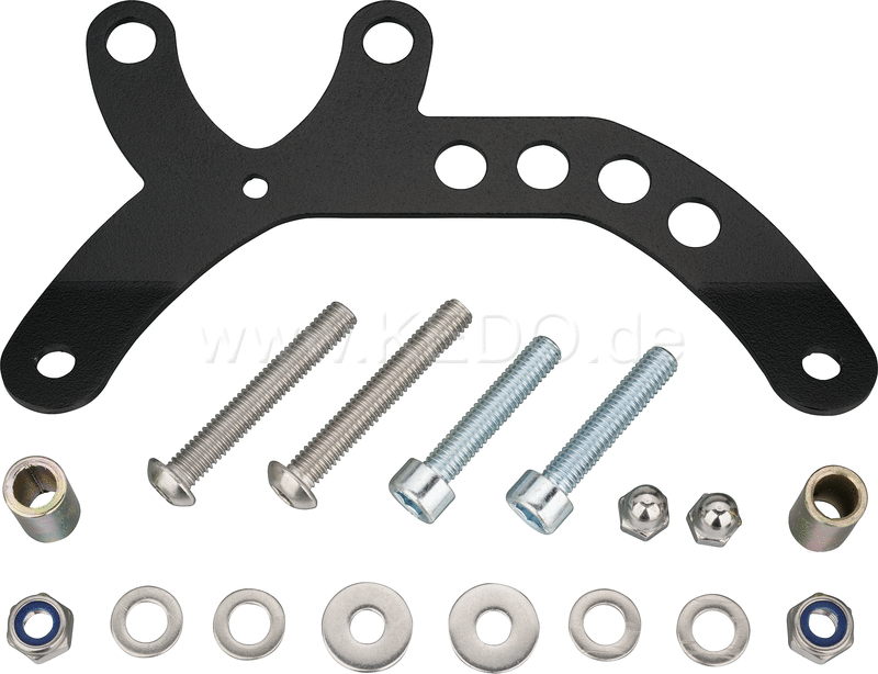 Kedo Speedometer set for KOSO All-in-One Speedo 41303, Stainless Steel, Black, incl mounting material, without Speedometer | 41341