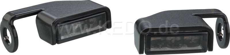 Kedo Cube-style indicators tinted, 'e-approved, 1 pair, with stainless steel bracket for individual mounting, mounting hole 8mm | 41366