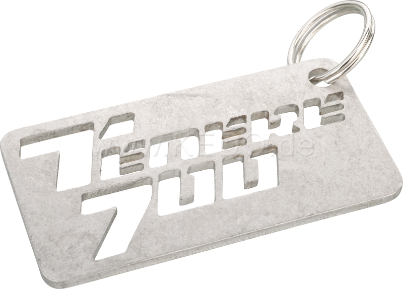 Kedo Key Fob with "Ténéré 700" logo, size 55x28mm, 2mm stainless steel with key ring | 41375