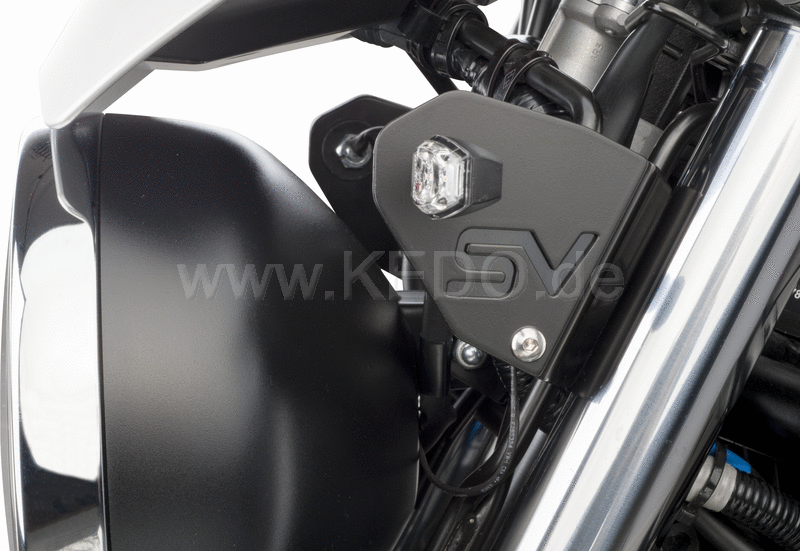 Kedo bore adapter for Mini / LED Indicators front, 8mm, aluminum black coated, suitable for one pair of indicators | 41396