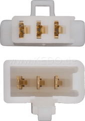 Kedo 3-Pin Connector Housing with snap-in nose incl 2x3 Connector Type 110th | 41525-3