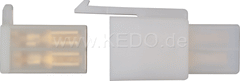 Kedo 4-Pin Connector Housing with snap-in nose incl 2x4 Connector Type 110 (Alternative see Item 28526) | 41525-4